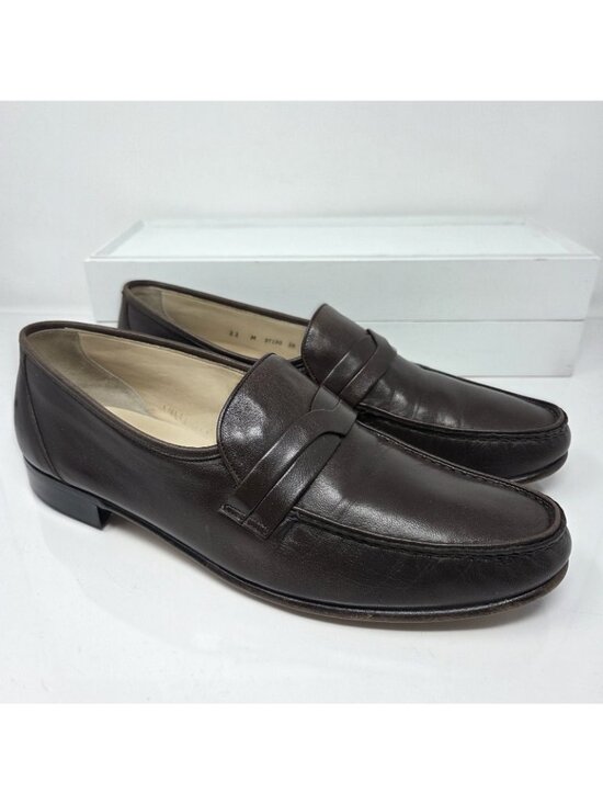 Bally Loafers Mens 11 Brown Leather Slip On Dress Shoes Switzerland main image 4